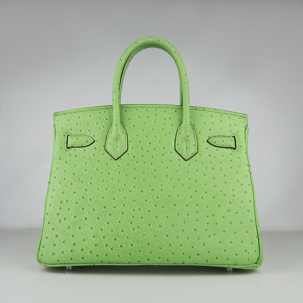 Replica Hermes Birkin 30CM Ostrich Veins Handbag Green 6088 On Sale